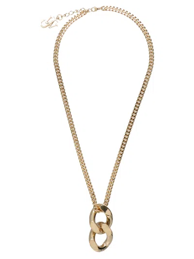 Jw Anderson Chain Link Pendant Necklace In Gold