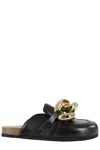 Jw Anderson J. W. Anderson Chain Loafers With Prominent Silver Chain Detail In Black