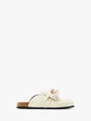 Jw Anderson Chunky Chain Leather Loafer Mules In Neutrals
