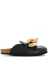 Jw Anderson Jw Flt Pmp Rtoe Mle Gld Chn Lthr In Black