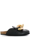 Jw Anderson Chain Loafer Mules In Black