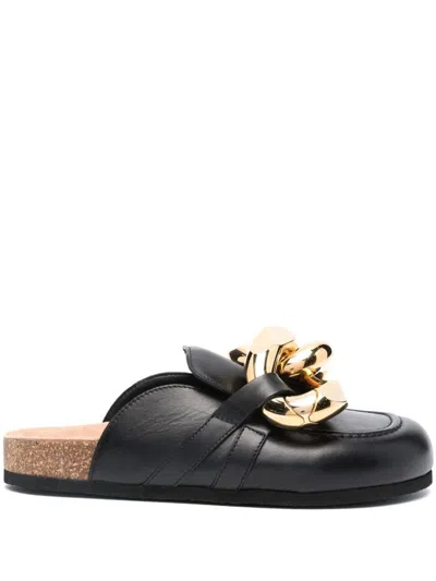 Jw Anderson J.w. Anderson Chain Loafer Mules In Black