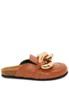 Jw Anderson Chain Loafer Mules In Brown