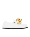 Jw Anderson White Chain Loafers In White