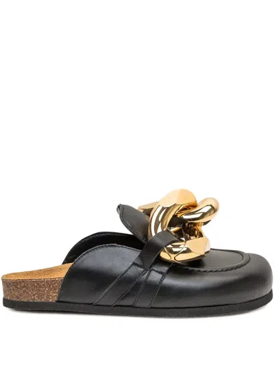 Jw Anderson Chain Mocassino Mule In Black