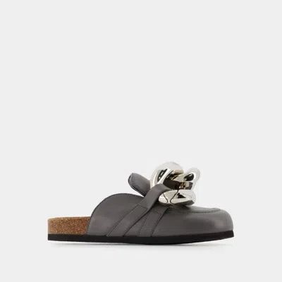 Jw Anderson Chain Mules - J.w. Anderson - Grey - Leather