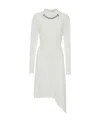 Jw Anderson White Chain-embellished Stretch-jersey Dress In White