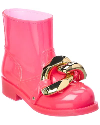 Jw Anderson Chain Rubber Boot In Pink