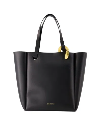 Jw Anderson Chain Detailed Tote Bag In Black
