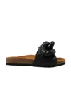 Jw Anderson Leather Sandals In Black