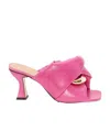Jw Anderson Chain Twist Faux Leather Mules In Pink