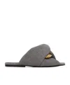 Jw Anderson Chain Twist Flip Flops In Gray