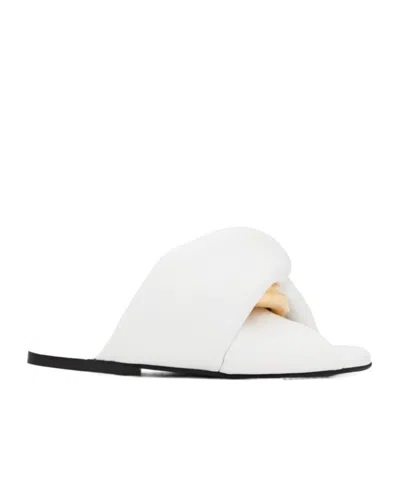 Jw Anderson Chain Twist Flip Flops In White
