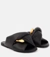 Jw Anderson Chain Twist Leather Sandals In Black