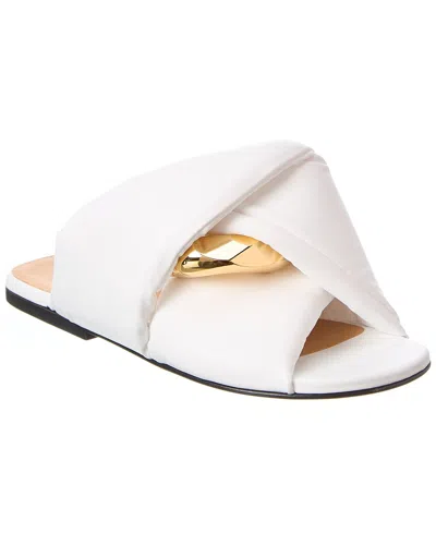 Jw Anderson Chain Twist Leather Sandals In White | ModeSens