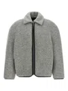 Jw Anderson Contrast Trim Casual Jacket In Gray