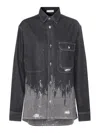 Jw Anderson Studded Workwear Shirt In Grey