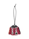 Jw Anderson House Cardigan Crocheted Cotton And Leather Bag Charm In Multi