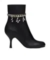Jw Anderson 80mm Logo-embellished Leather Boots In Black
