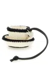 Jw Anderson J. W. Anderson Teacup-shaped Keychain With Logo Detail And Leather Cord In Neutral