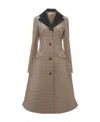 Jw Anderson Check-print A-line Coat In Brown