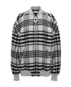 Jw Anderson Check-print Bomber Jacket In Gray