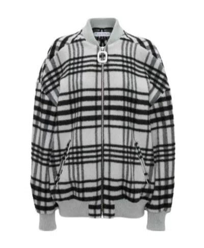 JW ANDERSON CHECK-PRINT BOMBER JACKET