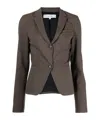 Jw Anderson Check-print Virgin Wool Blazer In Black
