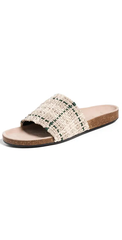 Jw Anderson Check Slides Green/white