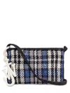 Jw Anderson Checked Zipped Market Bag In Blue