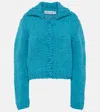 Jw Anderson Women Chenille Cardigan In Blue