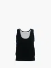 Jw Anderson Round-neck Chenille Tank Top In 888 Navy
