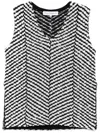 Jw Anderson Chevron-knit Top In 黑色