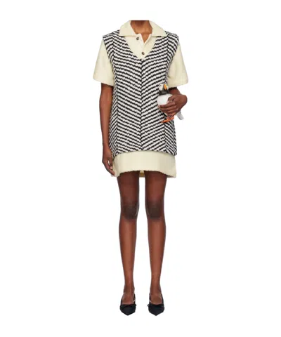 Jw Anderson Chevron-knit Top In Multicolor