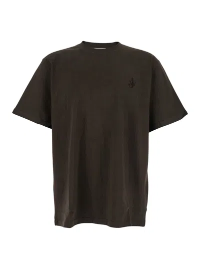 JW ANDERSON CHOCOLATE COTTON T-SHIRT