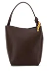 Jw Anderson Chocolate Leather Bucket Bag In Brown