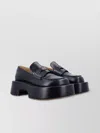 Jw Anderson Chunky Heel Lace-up Shoes With Platform Sole In Black