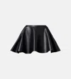 Jw Anderson Circle Leather Miniskirt In Black