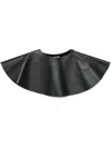 Jw Anderson Leather Circle Skirt In Black