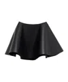 Jw Anderson Leather Mini Circle Skirt In Black