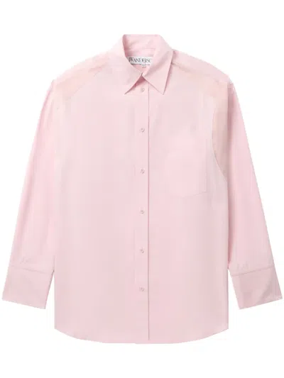 Jw Anderson Classic-collar Cotton Shirt In Pink