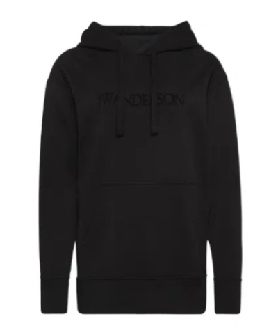 JW ANDERSON CLASSIC LOGO-EMBROIDERED HOODIE