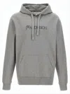 Jw Anderson Classic Pullover Hoodie With Embroidered Detail In Gray