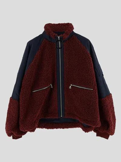 Jw Anderson Jackets In Burgundy/navy
