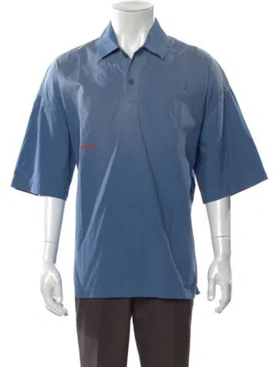 Pre-owned Jw Anderson Collar Short Sleeve Polo Shirt W/ Tags In Blue