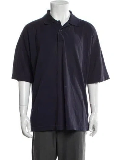Pre-owned Jw Anderson Collar Three-quarter Sleeve Polo Shirt In Blue