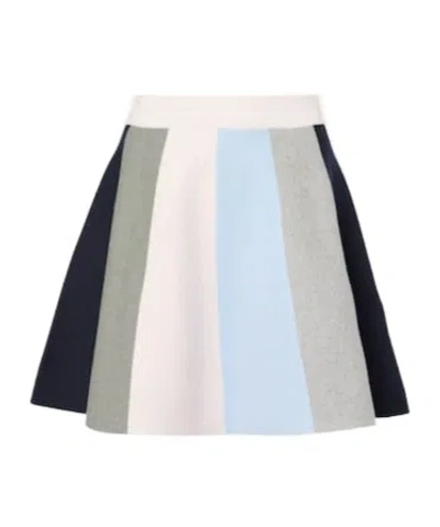 Jw Anderson Color-block Knit A-line Mini Skirt In Multi