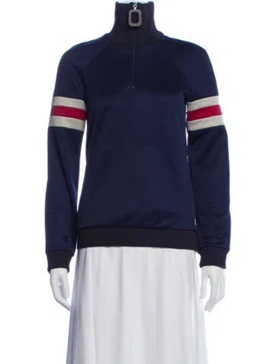 Pre-owned Jw Anderson Colorblock Pattern Bomber Jacket In Blue