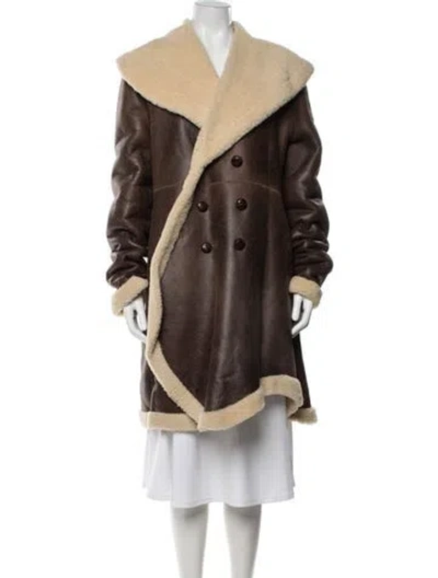 Pre-owned Jw Anderson Colorblock Pattern Coat In Brown
