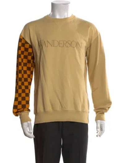 Pre-owned Jw Anderson Colorblock Pattern Crew Neck Sweatshirt In Neutral